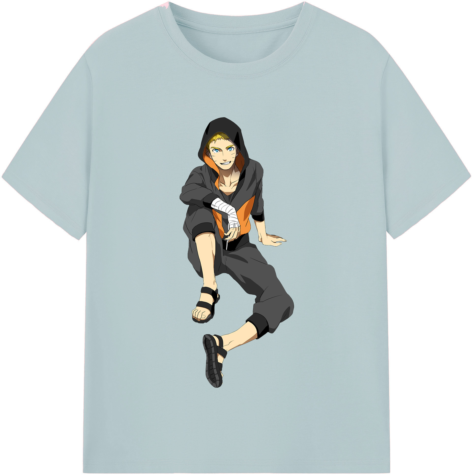 （画像用） NARUTO -ナルト- うずまき ナルト Uzumaki Naruto 綿100％半袖Tシャツ（フロントプリント）